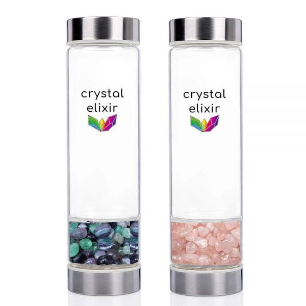 Two Crystal Elixir Water Bottles